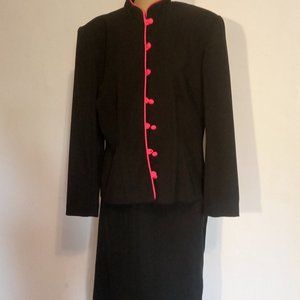 VNTG Stephanie Erin Black 2PC suit